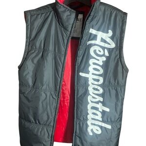 New Aeropostale Black and Red Vest  Sz M